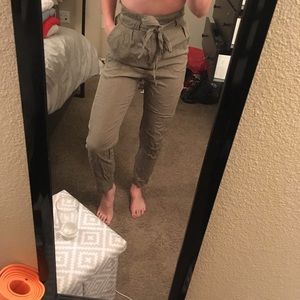 Green high waisted H&M pants